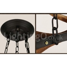 Candelabru inel rustic cu 6 lumini