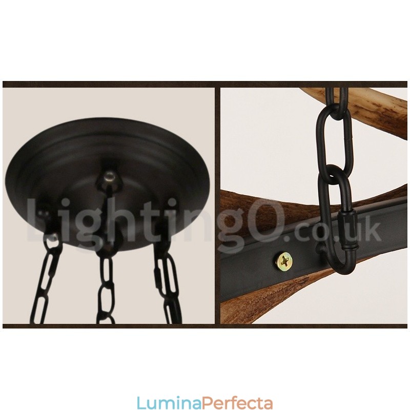 Candelabru inel rustic cu 6 lumini