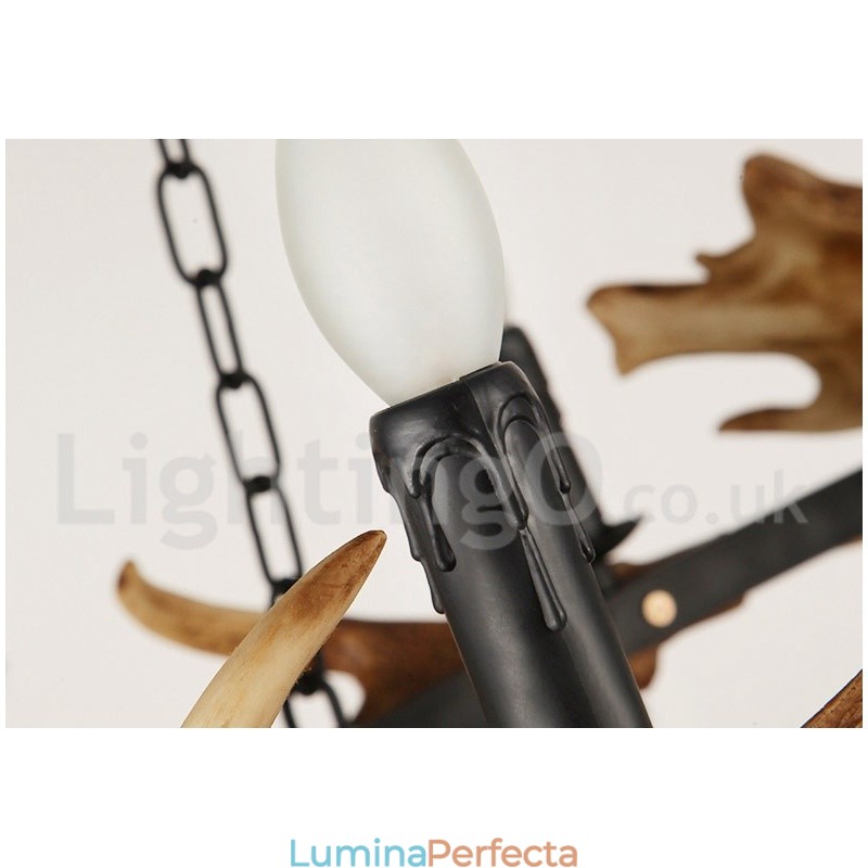 Candelabru inel rustic cu 6 lumini