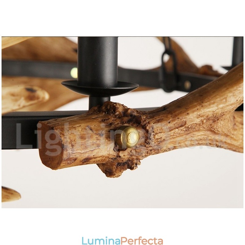 Candelabru inel rustic cu 6 lumini