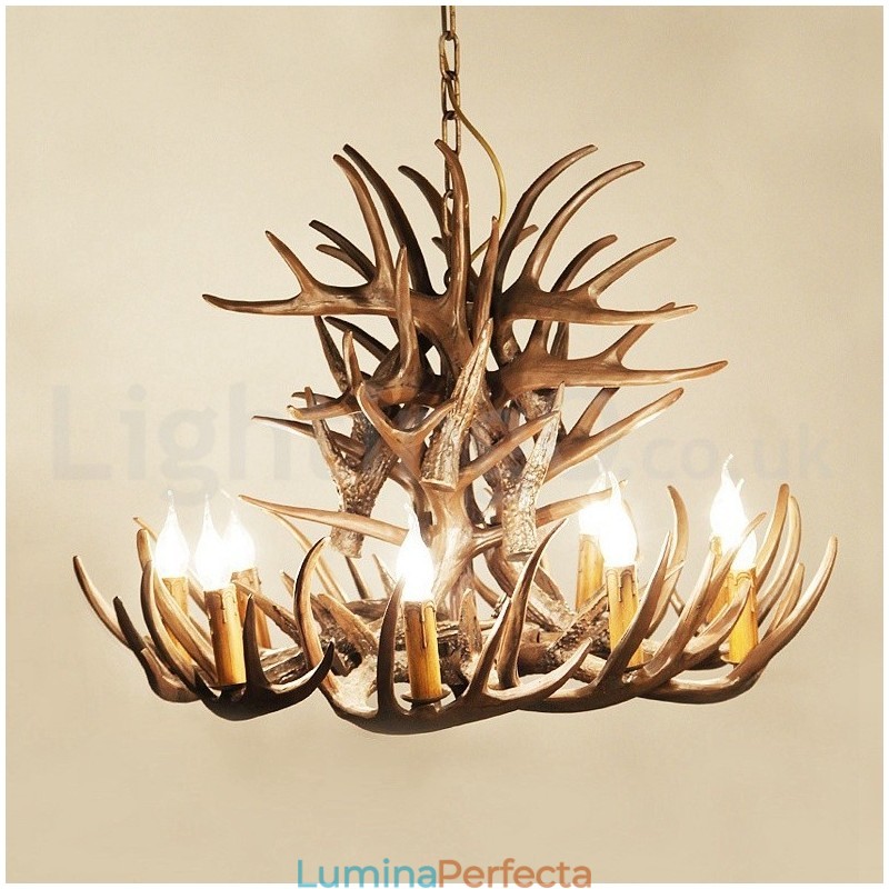 Candelabru cu 9 lumini rustice artistice retro Antler