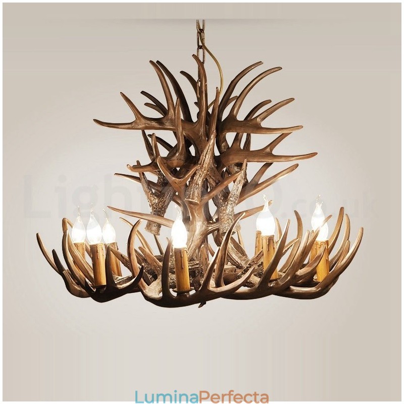 Candelabru cu 9 lumini rustice artistice retro Antler