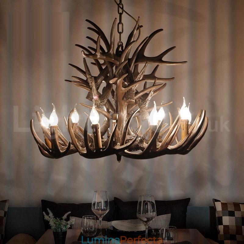 Candelabru cu 9 lumini rustice artistice retro Antler