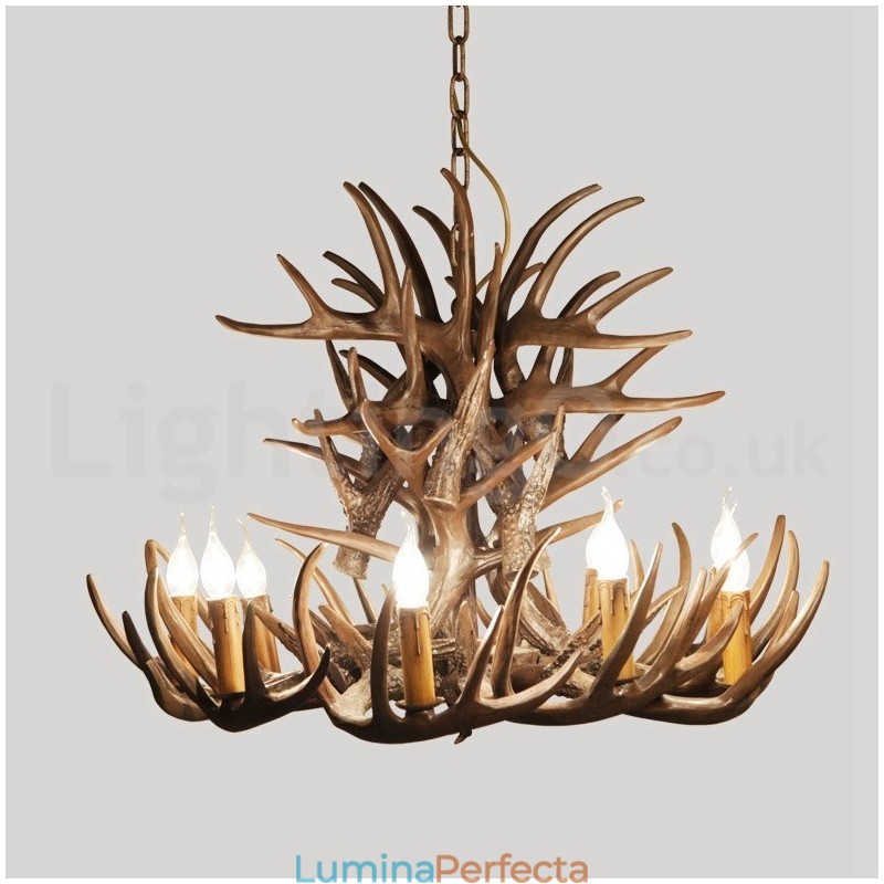 Candelabru cu 9 lumini rustice artistice retro Antler