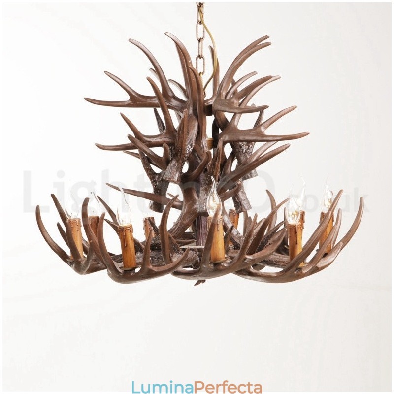 Candelabru cu 9 lumini rustice artistice retro Antler