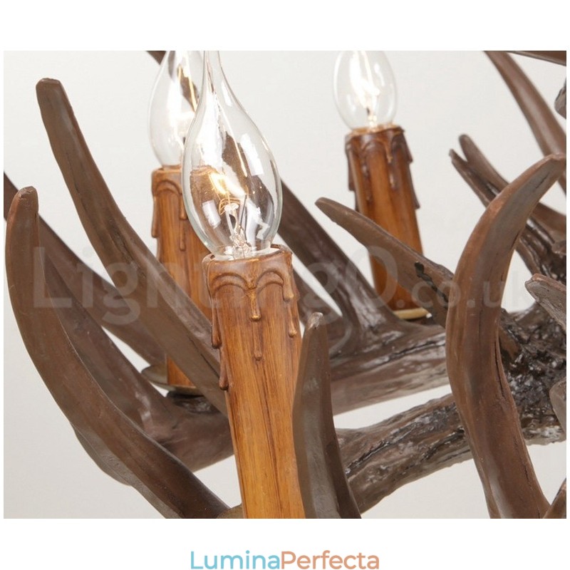 Candelabru cu 9 lumini rustice artistice retro Antler