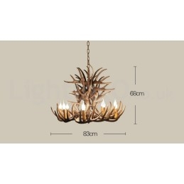 Candelabru cu 9 lumini rustice artistice retro Antler