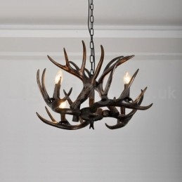 Candelabru negru cu 4 lumini, rustic, artistic, retro, gradient de coarne
