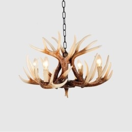 Candelabru antic Antler cu 4 lumini, rustic artistic, retro