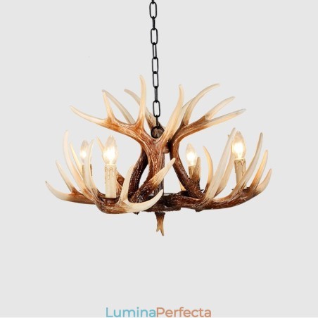 Candelabru antic Antler cu 4 lumini, rustic artistic, retro Candelabru antic Antler cu 4 lumini, rustic artistic, retro