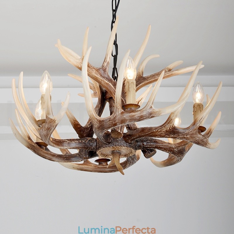 Candelabru cu 6 lumini, rustic, artistic, retro, vintage
