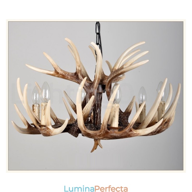 Candelabru cu 6 lumini, rustic, artistic, retro, vintage