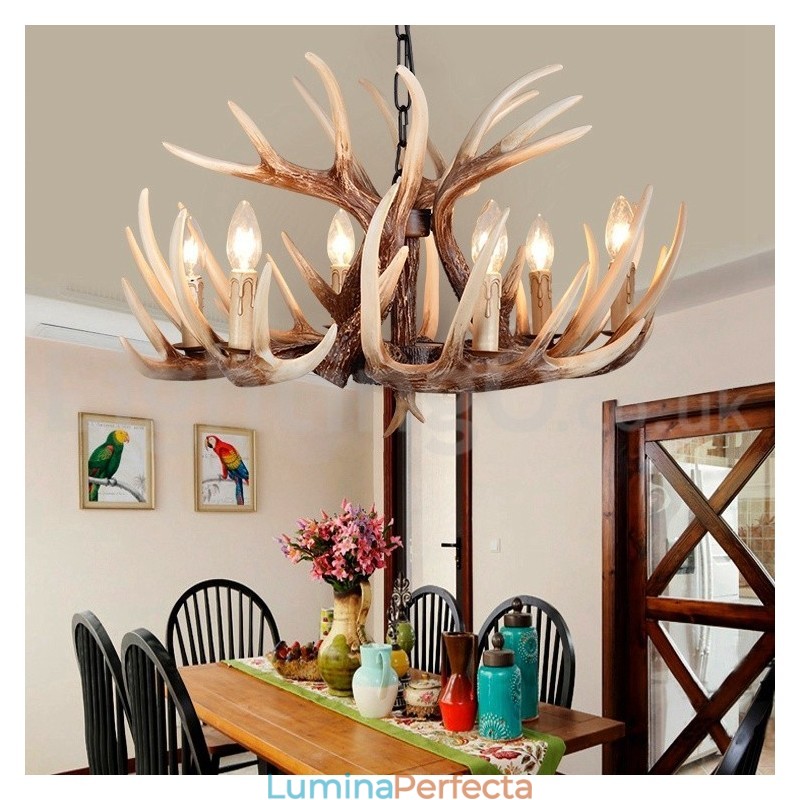 Candelabru cu 6 lumini, rustic, artistic, retro, vintage