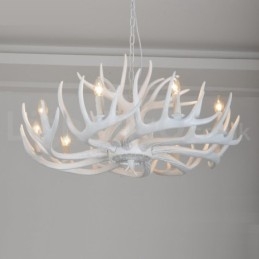 9 Lumini Rustic Artistic Retro Antler Candelabru Alb