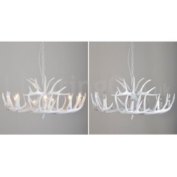 9 Lumini Rustic Artistic Retro Antler Candelabru Alb