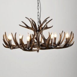 9 Lumini Rustic Artistic Retro Antler Candelabru Negru