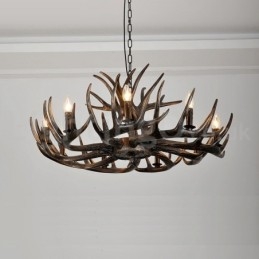 9 Lumini Rustic Artistic Retro Antler Candelabru Negru