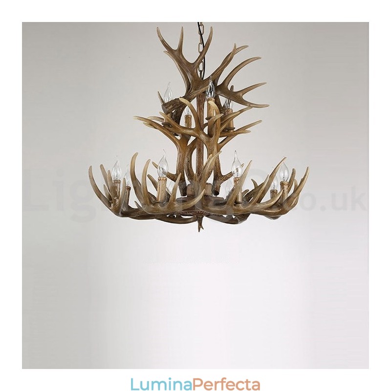 12 Lumini 2 Legături Rustic Artistic Retro Antler Vintage Candelabru