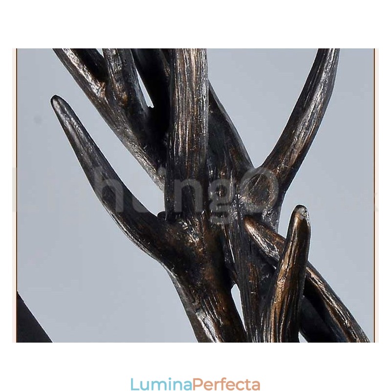 Candelabru vintage cu 6 lumini, rustic, artistic, retro Antler, negru