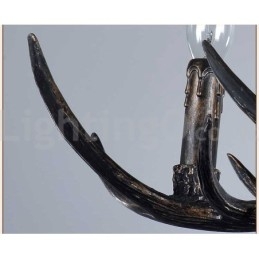 Candelabru vintage cu 6 lumini, rustic, artistic, retro Antler, negru