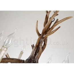Candelabru cu 8 lumini, rustic, artistic, retro, corn de epocă