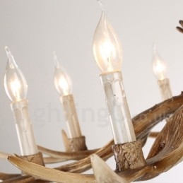 Candelabru cu 8 lumini, rustic, artistic, retro, corn de epocă