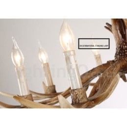 Candelabru cu 8 lumini, rustic, artistic, retro, corn de epocă