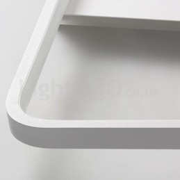 Plafoniere moderne, minimaliste, ultra subțiri, pătrate din aluminiu, cu montare încastrabilă, de 5 cm