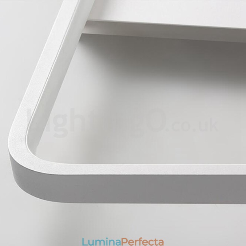 Plafoniere moderne, minimaliste, ultra subțiri, pătrate din aluminiu, cu montare încastrabilă, de 5 cm