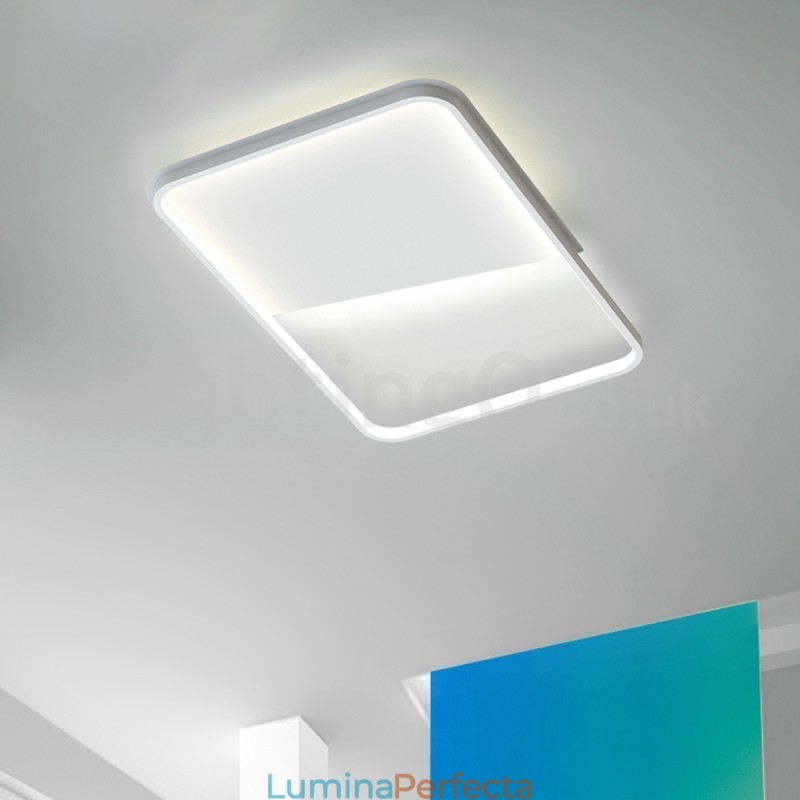 Plafoniere moderne, minimaliste, ultra subțiri, dreptunghiulare din aluminiu de 5 cm
