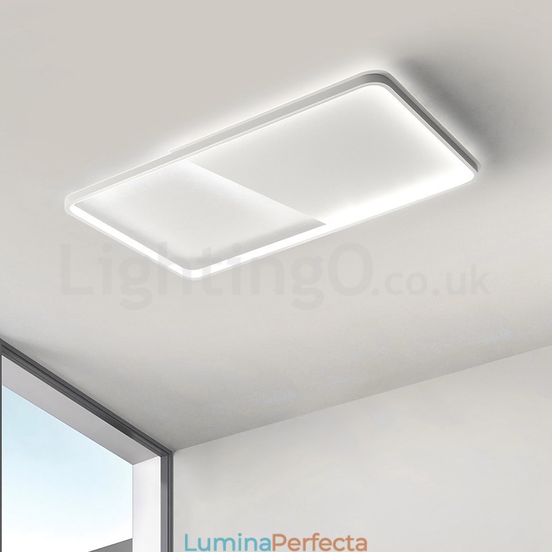 Plafoniere moderne, minimaliste, ultra subțiri, dreptunghiulare din aluminiu de 5 cm