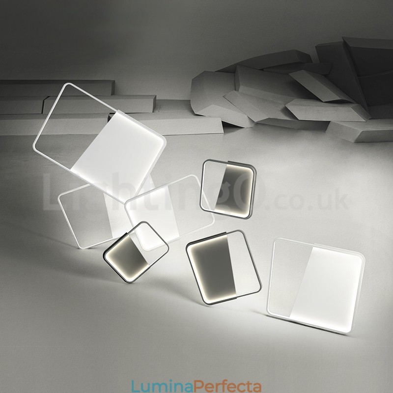 Plafoniere moderne, minimaliste, ultra subțiri, dreptunghiulare din aluminiu de 5 cm
