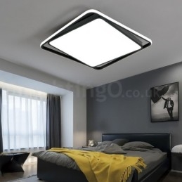 Plafoniera modernă rafinată, pătrată, neagră, albă