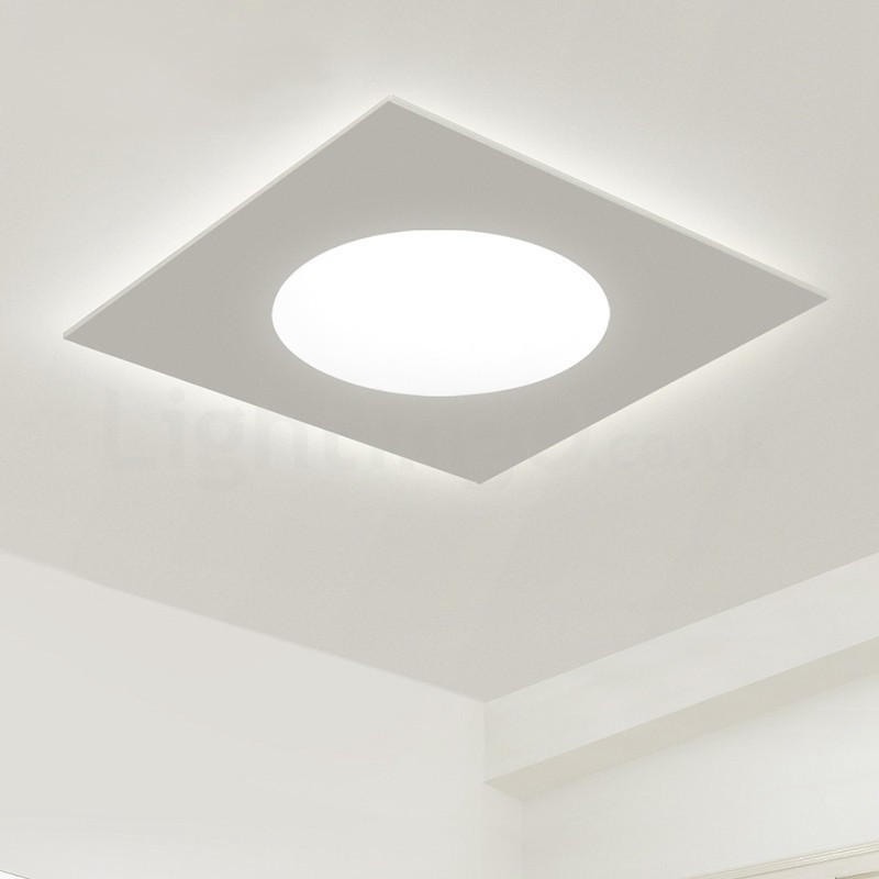 Plafoniera modernă, elegantă, pătrată subțire, cu montare încasată