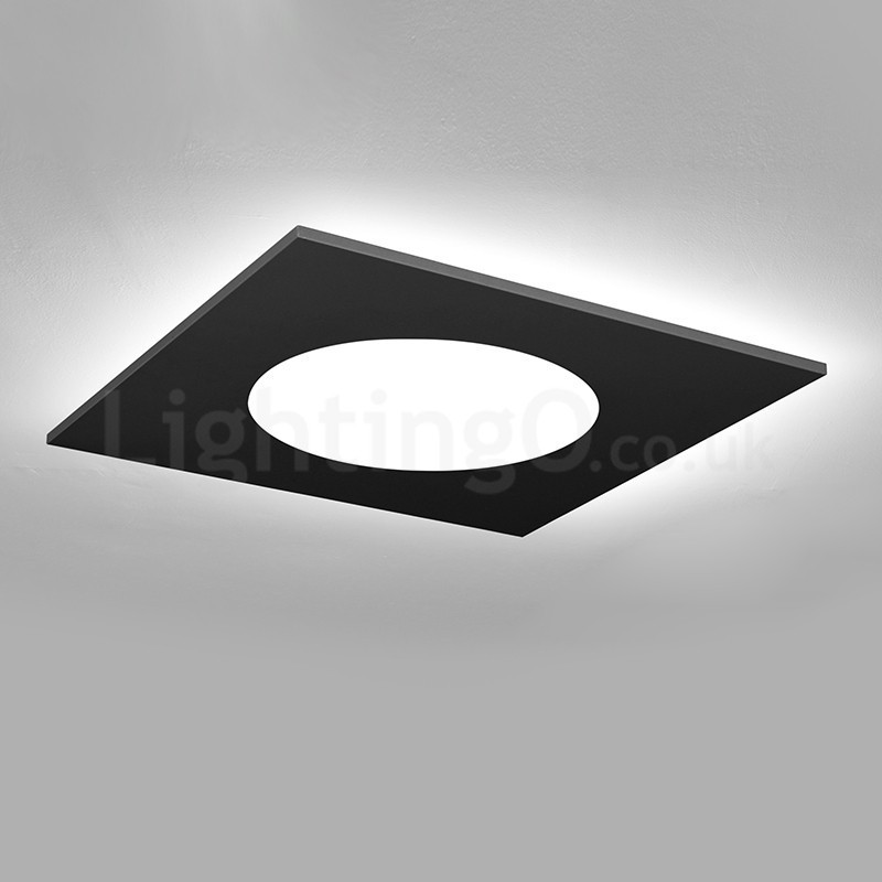 Plafoniera modernă, elegantă, pătrată subțire, cu montare încasată