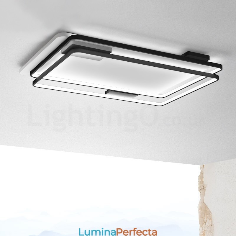 Plafoniere moderne, rafinate, cu montaj încastrat, cu lampă acrilică