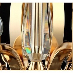 Candelabru de cristal din fier forjat din aur de calitate superioara 6 lumini