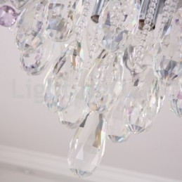 Plafoniere rotunde de lux cu montare încasată de cristal