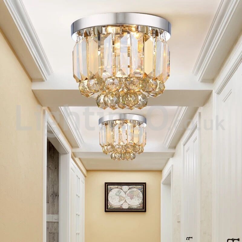 Plafoniere moderne de cristal cu montare încasată