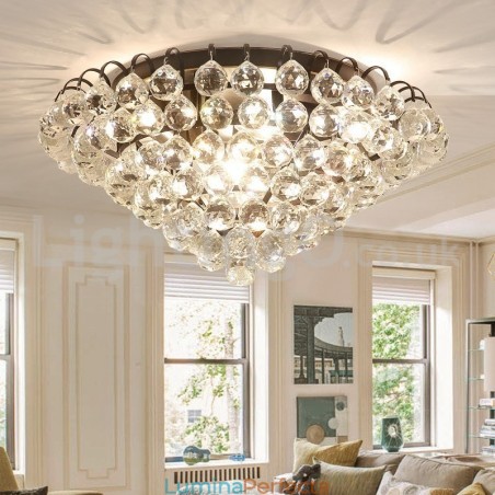 Plafoniere rotunde de cristal, contemporane, 30 cm și 55 cm Plafoniere rotunde de cristal, contemporane, 30 cm și 55 cm