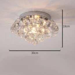Plafoniere rotunde de cristal, contemporane, 30 cm și 55 cm