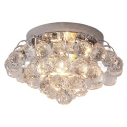 Plafoniere rotunde de cristal, contemporane, 30 cm și 55 cm