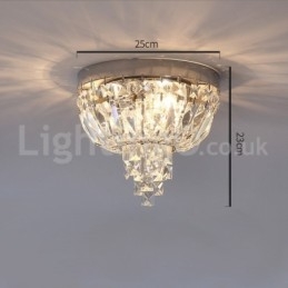 Plafoniere rotunde rafinate de cristal cu montare încastră