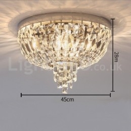 Plafoniere rotunde rafinate de cristal cu montare încastră