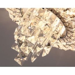 Plafoniere rotunde rafinate de cristal cu montare încastră