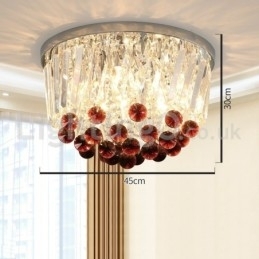 Plafoniere moderne rotunde din cristal cu montaj încastrat