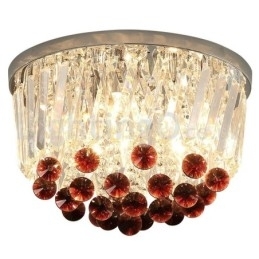 Plafoniere moderne rotunde din cristal cu montaj încastrat