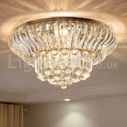 Plafoniere rotunde, moderne, moderne, de cristal, 38 cm și 57 cm