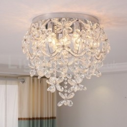Plafoniere rotunde din cristal, rotunde, de 48 cm, la modă modernă