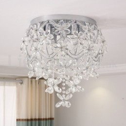Plafoniere rotunde din cristal, rotunde, de 48 cm, la modă modernă